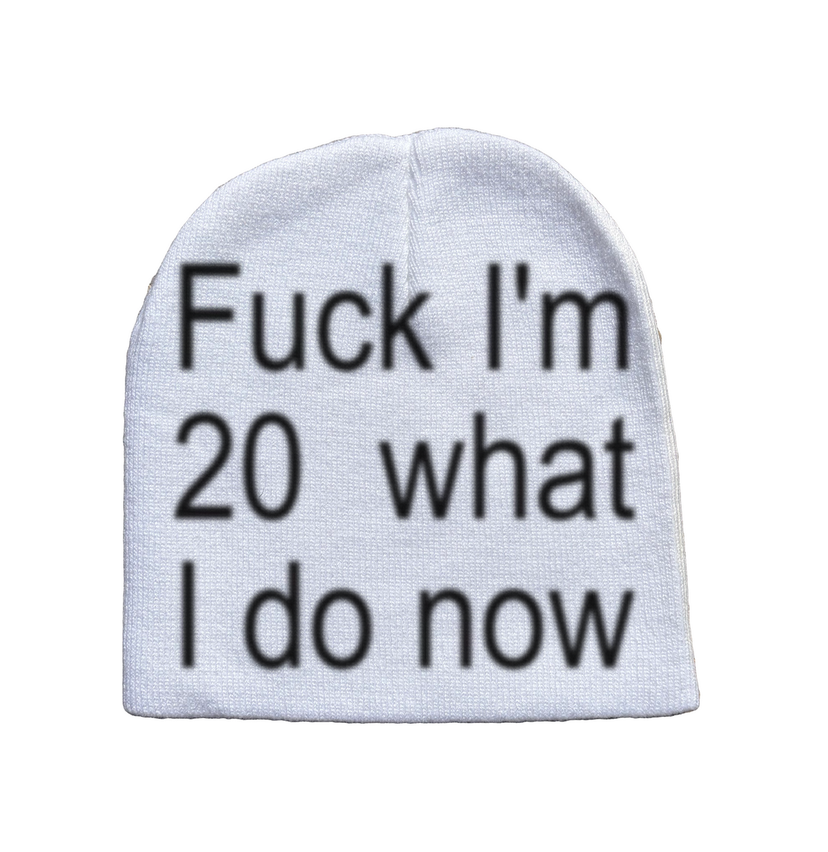 "downhill from here" beanie