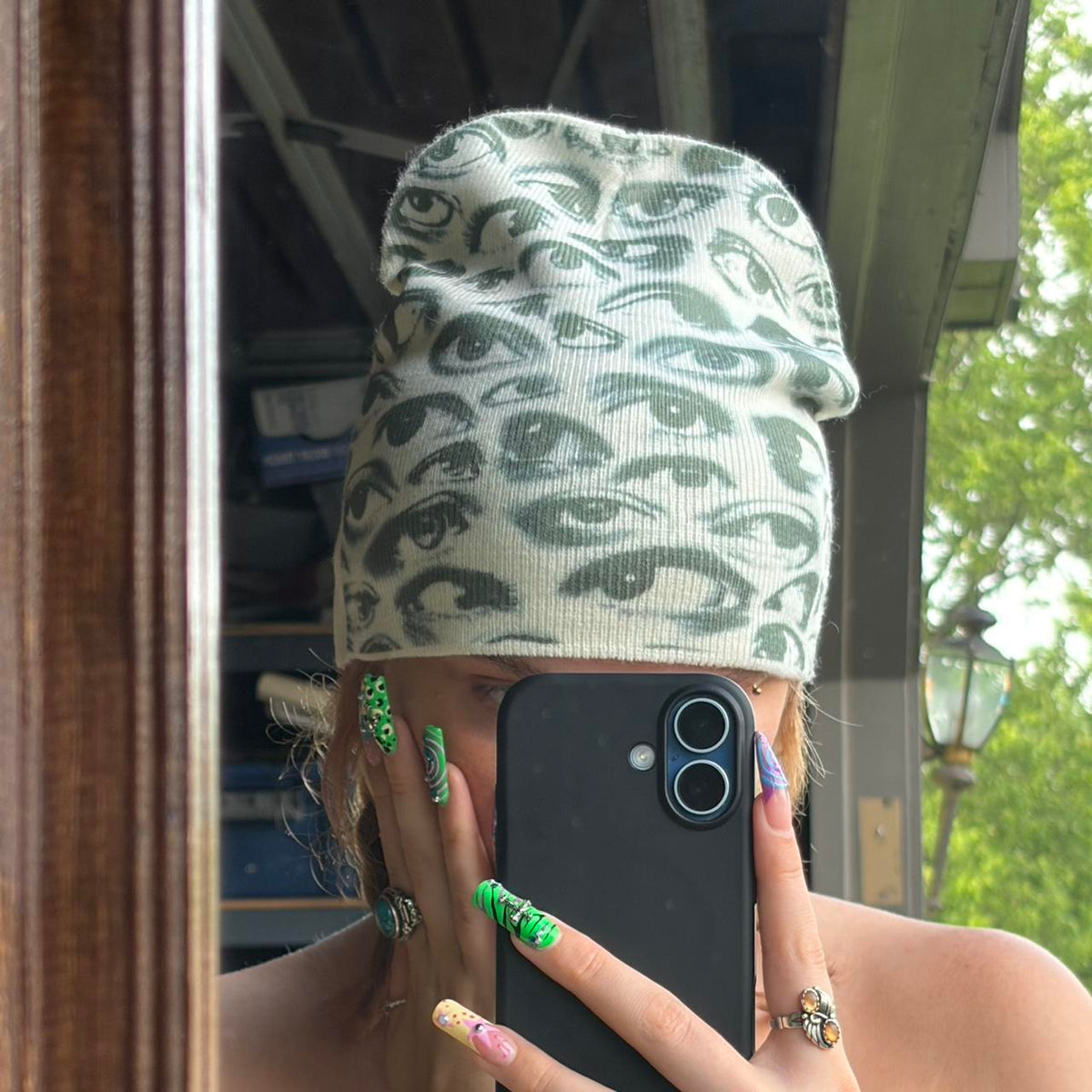 "eyes" beanie