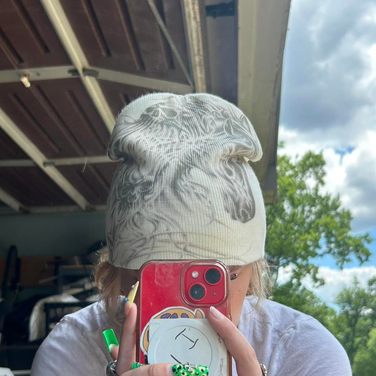 "airbrushed horse" beanie