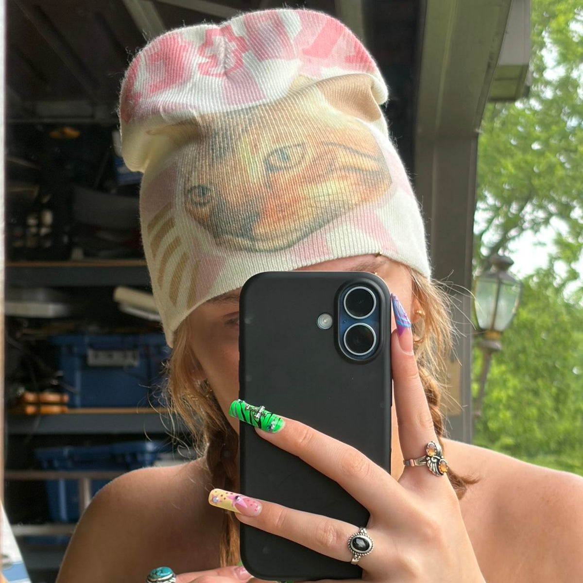 "kitty" beanie