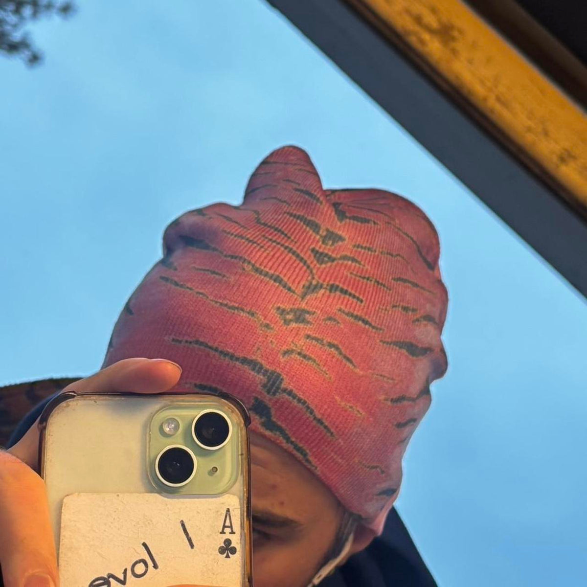 "pink tiger" beanie