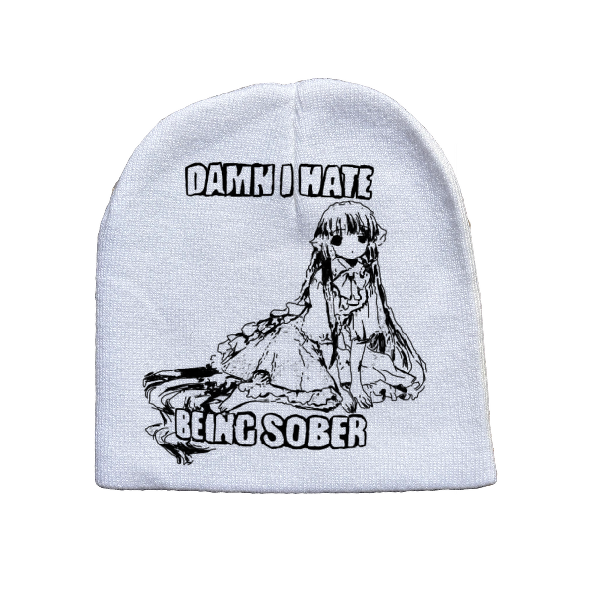 "sober" beanie